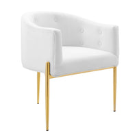 Modway - Savour Touffe Performance Velvet Chaise d’accent - Blanc-Chaise d’accent touffée