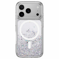 SwitchEasy - Étui Starfield 3D MagSafe Transparent pour iPhone 17 Pro - Transparent-Effet visuel éblouissant : utilise la technologie de colle sous vide, une feuille d'argent et une poudre brillante pour créer un effet visuel dimensionnel 3D