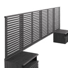 Modway - Render Fixation murale Tête de lit King et tables de chevet modernes - Fusain-Assemblée requise