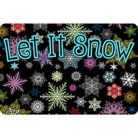 Ashley Productions - The Original Fun Mat - Tapis de Bienvenue - 15 -5" x 23 -5" - Flocons de Neige Colourés Laissez la Neige Tomber-Mesure et conception : Le tapis de flocons de neige colourés Let It Snow mesure 15,5 po x 23,5 po.