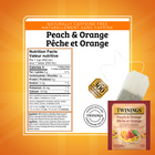 Twinings - Sachets de tisane pêche et orange - paquet de 20-Faites infuser un sachet dans de l’eau fraîchement bouillie pendant 3 à 4 minutes et dégustez-la chaude ou servie sur glace