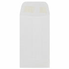 Jam Paper - Enveloppes commerciales n° 3 pour pièces de monnaie, 6,35 cm H x 11,4 cm l, Blanc, Paquet de 25- Dispose d'un rabat droit avec fermeture gommée et finition papier lisse