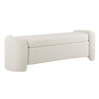 Modway - Nebula Boucle Rembourré Banc - Ivoire-Établi de rangement moderne