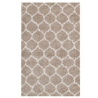 Modway - Solvea Treillis marocain Tapis 5 pi l x 8 pi L Shag Area - Beige et ivoire-Tapis marocain à treillis shag
