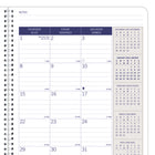 Blueline - 2026 Agenda mensuel DuraGlobe 14 mois - 8-7/8 po x 7-1/8 po - Joyful - Bilingue-Section pour numéros de téléphone et adresses