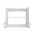 Prepac - Cabinet de rangement mural Elite 32 po avec portes à panneaux, cabinet de garde-manger avec 1 étagère ajustable - Blanc-Fini en stratifié noir durable