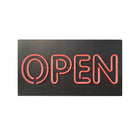 Futech - Panneau ouvert à LED - 24 po L x 10,5 po H - Rouge-Utilisation en intérieur uniquement