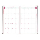 Brownline - 2026 Agenda quotidien Traditional avec Couverture rigide d'aspect lézard - 8 po x 5 po - Noir - Anglais-Planificateur mensuel avant chaque mois
