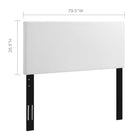 Modway - Taylor Cuir synthétique rembourré Tête de lit King et King de Californie, Blanc-King et California King Size