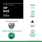 CIG - Cartouche de toner CC364X HP 64X remise à neuf - rendement élevé - noir- Écologique : Remanufacturé à partir d'une cartouche HP originale recyclée