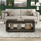Hudson&Canal - Table basse rectangulaire  Evie 48 po de largeur - brun aulne-Caractéristiques assemblage facile