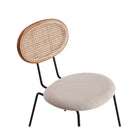 Manhattan Comfort - Lot de 4 chaises de salle à manger Jardin 19,09 po style industriel chic, rembourrées, coloris Nature et Avoine-Assise rembourrée en polycoton tissé garnie de mousse haute densité