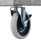 Luxor - Chariot utilitaire polyvalent à deux plateaux cuvettes Luxor TUFFY XL - 32" L x 18" P - gris-Conçu dans une couleur grise neutre adaptée à de multiples environnements, des bureaux aux salles de classe