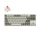 Keychron - Q3 Max RGB Wireless Mechanical Keyboard - Red Switch - TKL Layout with Knob - Shell White-Connectivité exceptionnelle : Passez sans effort d'un appareil à l'autre avec la connexion sans fil 2,4 GHz ou Bluetooth 5.1, offrant des temps de réponse rapides et des capacités multitâches sur votre ordinateur, téléphone et tablette.