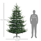 HOMCOM - Arbre de Noël artificiel 7.5' avec design à charnière-Les branches ignifuges ne risquent pas de s'enflammer ou de causer de graves dommages à la maison 