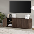 Hudson&Canal - Meuble TV Canton pour téléviseurs jusqu'à 75 pouces - Alder Brown-Dimensions du produit : 15" L x 68" l x 24" H