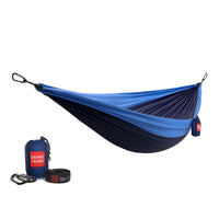 Grand Trunk - Double Deluxe Hamac double avec sangles - Marine / Bleu pâle-Coutures renforcées à triple verrouillage pour une solidité accrue