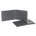 Club Rochelier - Portefeuille mince pliable pour homme avec carte d'identité amovible - Gris anthracite-Livré dans un coffret cadeau