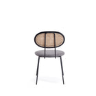 Manhattan Comfort - Ensemble de 4 chaises de salle à manger Jardin 19,09 po style industriel chic, rembourrées, noir et gris-Livré chez vous entièrement assemblé Aucun assemblage requis