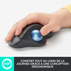 Logitech ERGO M575 Trackball - Souris sans fil avec molette de pouce - Noir-Profitez d'un contrôle et d'un suivi précis sur tout type de surface grâce au trackball. Modifiez la vitesse et la précision de votre curseur avec le logiciel Logitech Options