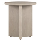 Hudson&Canal - Table d'appoint ronde Anders de 50 cm de largeur, , blanc aulne-La table est fabriquée à partir de matériaux MDF de haute qualité et durables