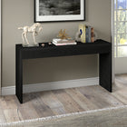 Hudson&Canal - Console Lawrence , 55 po de largeur, grain noir-Finition en grain noir aspect bois