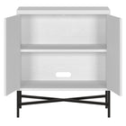 Hudson&Canal - Meuble d'appoint Brighton de 71 cm de largeur, - Blanc-Nettoyer avec un chiffon doux et sec, sans produits chimiques agressifs ni produits de nettoyage abrasifs