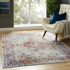 Modway - Success Médaillon vintage Merritt Transitional Transitional Diused Floral Vintage Tapis 4 pi l x 6 pi L - Multicolore-Tissage serré à poil bas