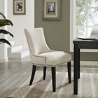 Modway - Marquis Tissu Chaise à manger - Beige-Pieds en caoutchouc massif