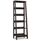 Trestle - Bibliothèque à 5 tablettes, bois Jamocha-La bibliothèque à 5 tablettes de Trestle est dotée d’espaces de rangement ouverts pour des livres, des photos, des objets à collectionner et plus encore.