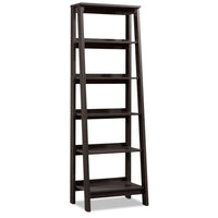 Trestle - Bibliothèque à 5 tablettes, bois Jamocha-La bibliothèque à 5 tablettes de Trestle est dotée d’espaces de rangement ouverts pour des livres, des photos, des objets à collectionner et plus encore.