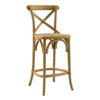 Modway - Gear Tabouret de comptoir - Naturel-Tabouret de comptoir de ferme moderne