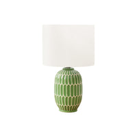 Monarch Specialties - Luminaire - 22 po H Lampe De Table - Céramique Verte - Abat-Jour Ivoire / Crème - Contemporain - Moderne-Lampe de table contemporaine de 22 pouces de haut, dotée d'une base chic en céramique verte et d'un abat-jour sophistiqué en tissu ivoire, qui s'adapte sans effort aux styles de décoration modernes et ajoute une touche d'élégance à toute table d'appoint ou d'extrémité, table console ou table de chevet
