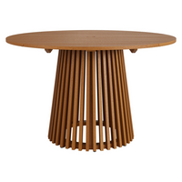 Modway - Lane Rond de 47 pouces Terrasse extérieure Bois de teck Table à manger - Naturel-Bois de teck