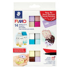 Staedtler Ensemble Plaisirs Gourmands FIMO, couleurs assorties, paquet de 14-Pâte à modeler douce à cuire au four pour la création de modèles généraux