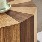 Modway - Twirl Placage de bois bicolore Table d’appoint - Noyer de chêne-Vaisseaux entièrement assemblés