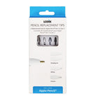 LOGiiX - Apple Pencil Embouts de rechange - Transparent/blanc - Paquet de 4 -Garantie limitée d'un an du fabricant
