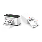 MUNBYN - Imprimante à étiquettes 941BP - Blanche-Compatible avec la série d'étiquettes Munbyn, y compris l'expédition (4"x6"), cercle (2"x2"/3"x2"), rectangle (1.57"x1.18"/2"x1"/2.25"x1.25"). Prend en charge des séries spéciales : dégradé multicolore/coquillage/aurore/paillettes/holographique (2"x2"), arc-en-ciel (2"x2"/2.28"x2.28"/2.25"x1.25"), morandi (2"x2").