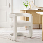Modway - Winslow Tonneau Performance Velvet Chaise à manger - Alabaste-Entièrement assemblé