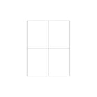 Spicers  - Étiquettes laser blanches - Vierges non couchées - Feuilles de 8-1/2 po x 11 po - 4 étiquettes de 4 po x 5 po par feuille - Paquet de 250-Étiquette d’expédition vierge