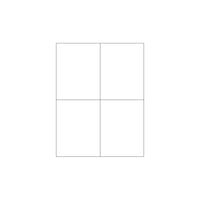 Spicers  - Étiquettes laser blanches - Vierges non couchées - Feuilles de 8-1/2 po x 11 po - 4 étiquettes de 4 po x 5 po par feuille - Paquet de 250-Étiquette d’expédition vierge