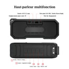 MyBat - Enceinte d'extérieur sans fil, portable, robuste et étanche - Noir-Microphone intégré : Permet de passer des appels en mode mains libres pour plus de praticité.