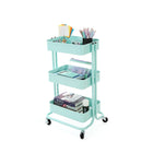 Simply - Chariot Roulant À 3 Niveaux - Sarcelle-Chariot utilitaire facile pour le stockage et le déplacement