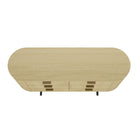 Manhattan Comfort - Olivia commode double moderne 71,3" - chêne naturel et or-52,6 cm L x 181,2 cm l x 76,5 cm H