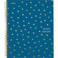 Five Star - Agenda scolaire hebdomadaire/mensuel Style 2024-2025 - 8 1/2 po x 11 po - bleu - bilingue-Planification hebdomadaire mensuelle à onglet de 12 mois - juillet 2024 à juin 2025