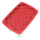 Star Plastics - Boîte de classement - 68 L - Rouge/Transparent-Configuration des couleurs : Base transparente avec couvercle rouge