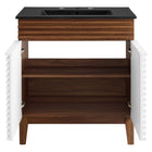 Modway - Render 30" Vanette de salle de bain - Noyer blanc Noir-9