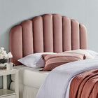 Modway - Veronique Performance Velvet Tête de lit complète/Queen, Rose poussiéreuse-Revêtement en velours de performance