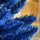 HOMCOM - Sapin de Noël artificiel fin 6pi - bleu profond-Couleur : Bleu profond 