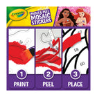 Crayola - Trousse d'autocollants mosaïques Paint & Peel - Princesses Disney-PINCEAU INCLUS : Cette trousse d'art pour enfants comprend un pinceau facile à saisir, spécialement conçu pour que les petites mains puissent le tenir et créer facilement